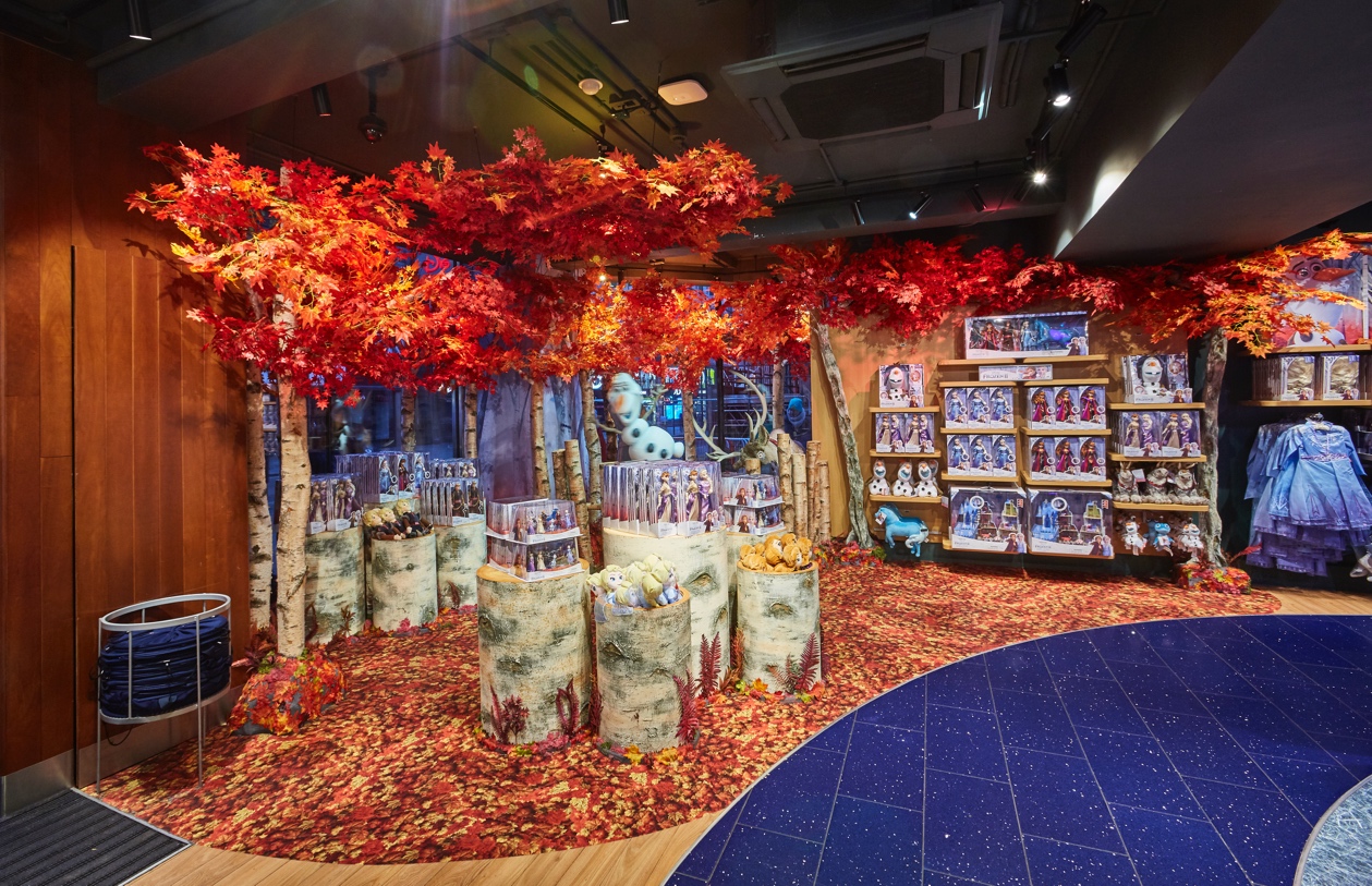 Foliage for Frozen II and festive decorations for London's flagship Disney  store