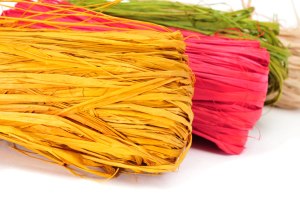 Bundles of raffia