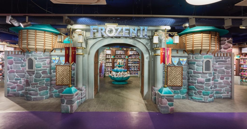 Entrance to Frozen II scene at Hamleys created by Propability and Flourish Trading